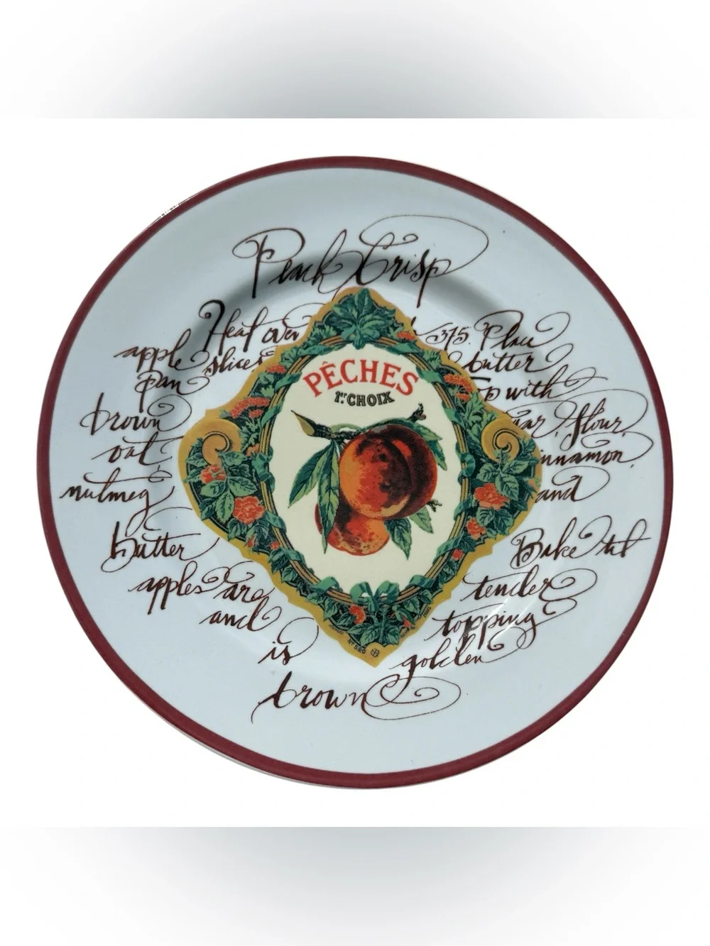 Williams Sonoma Rosanna Harvest Market Fruit Salad Plates Set of 6 Italian 8”